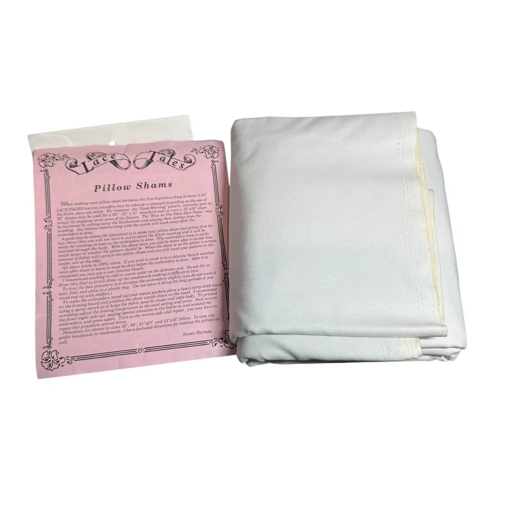 Vintage Embroidery Kit Lace Tales Pillow‎ Sham Needlepoint Good Morning Night